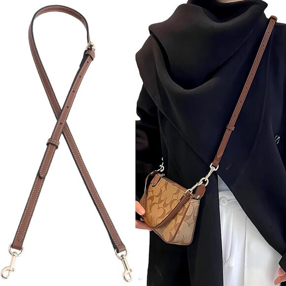 Versatile Brown Microfiber Leather Purse Strap - Replacement for Handbags - Picture 3 of 6